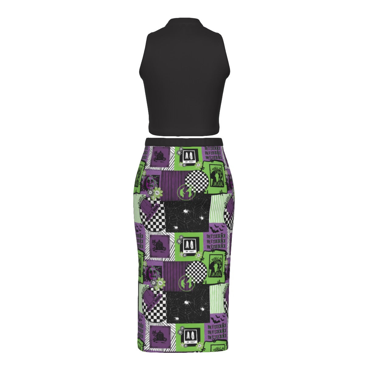 Never Trust Split High Skirt Set