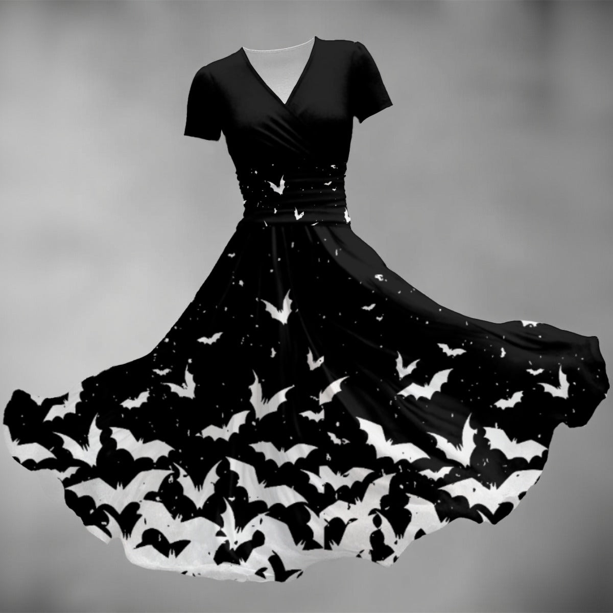 Release the Bats V Neck Midi Dress