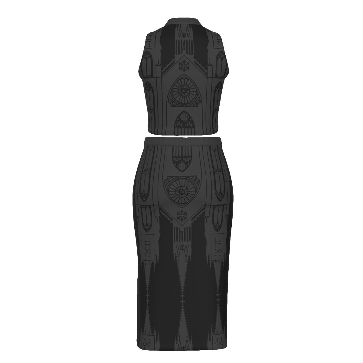 Immaculate Conception Split High Skirt Set