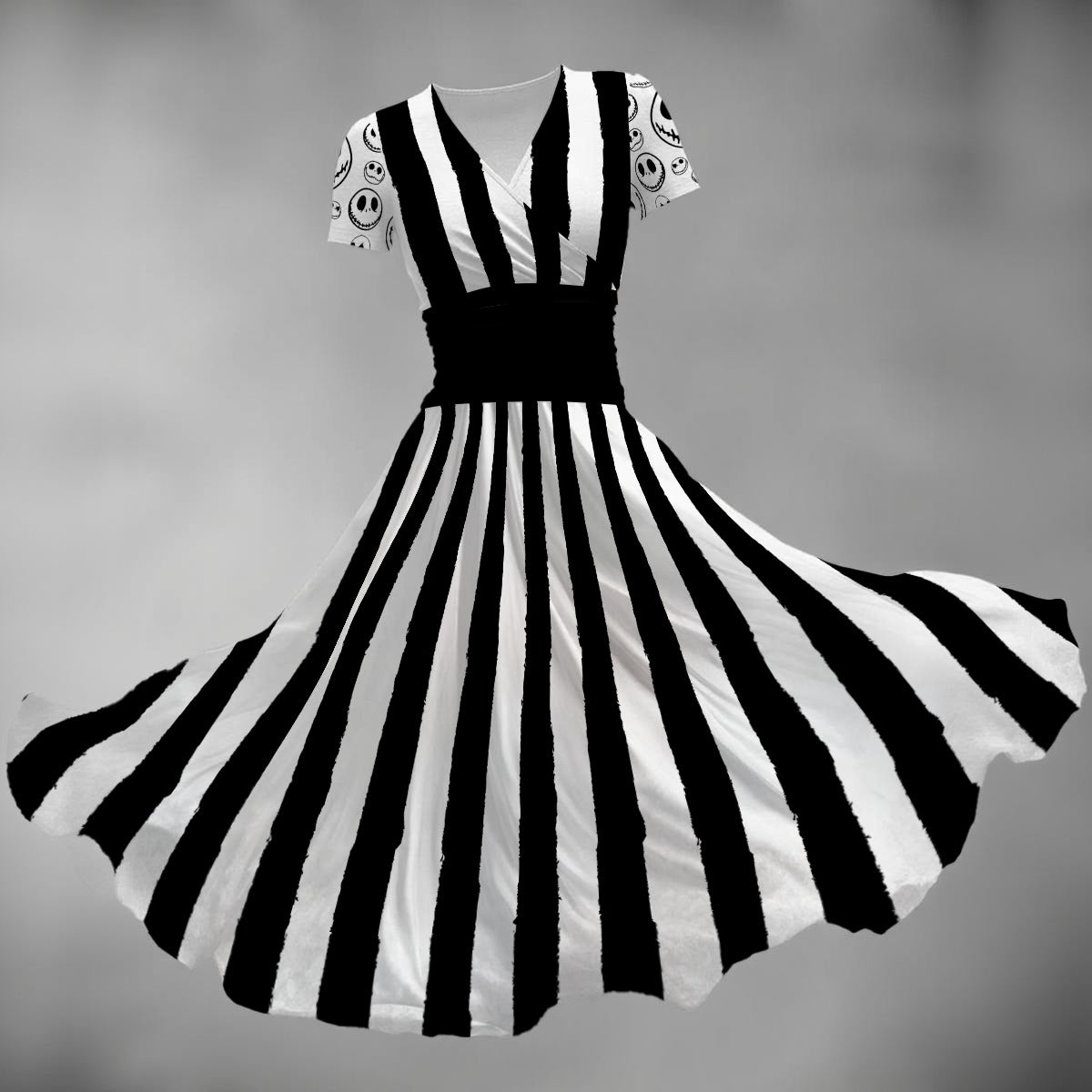 Nightmare X V Neck Midi Dress