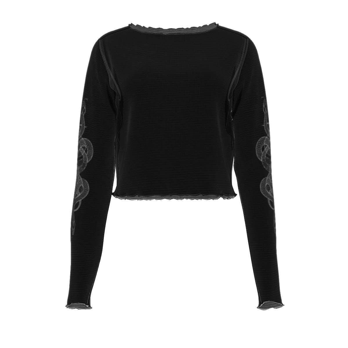 Twisted Serpent Mesh Long Sleeves T-shirt