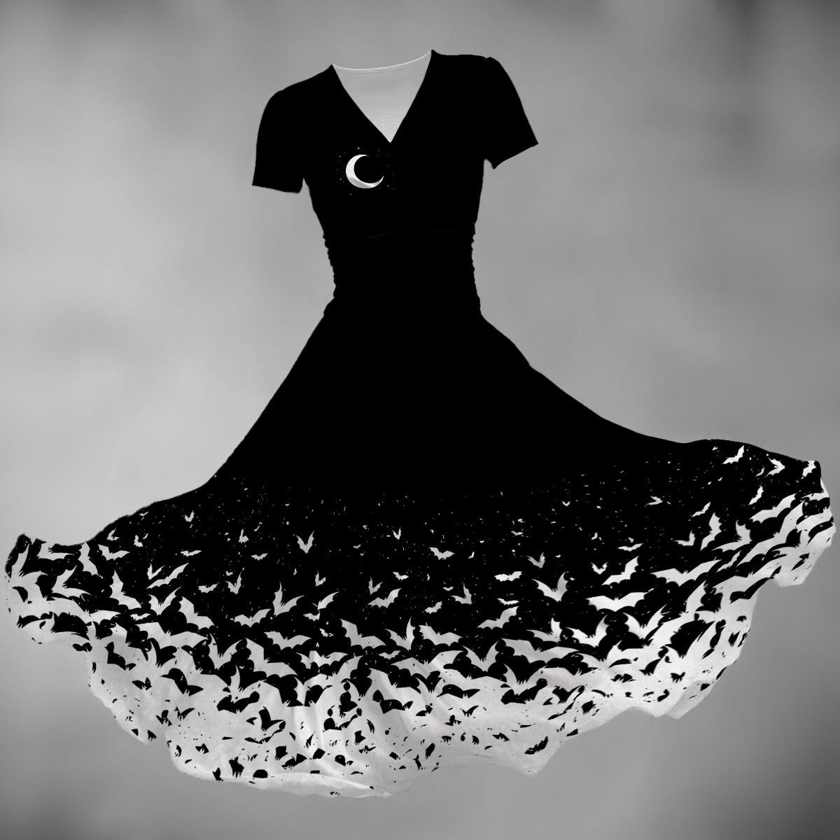 Release the Bats V Neck Midi Dress