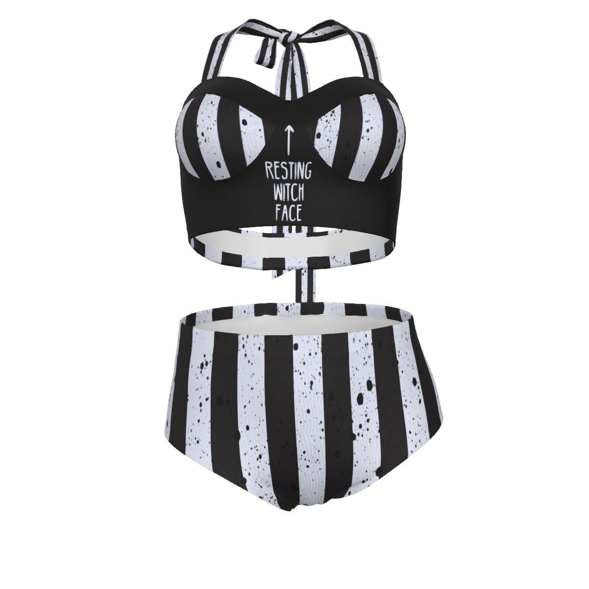 Resting Witch Pinup Vintage Swimsuit Set
