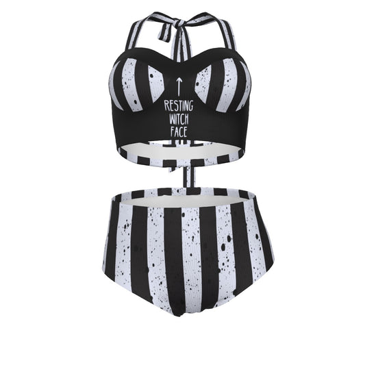 Resting Witch Pinup Vintage Swimsuit Set