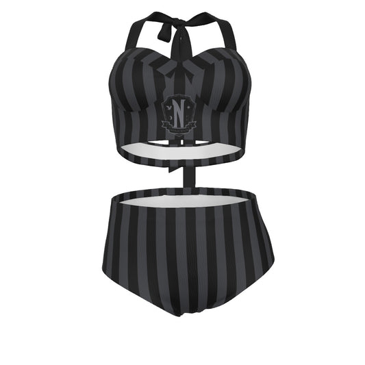 Nevermore Academy Pinup Vintage Swimsuit Set