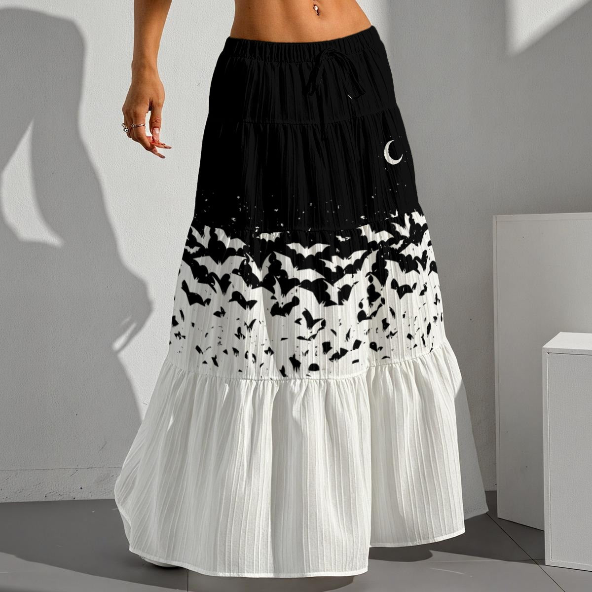 Release the Bats Pleated Long Skirt