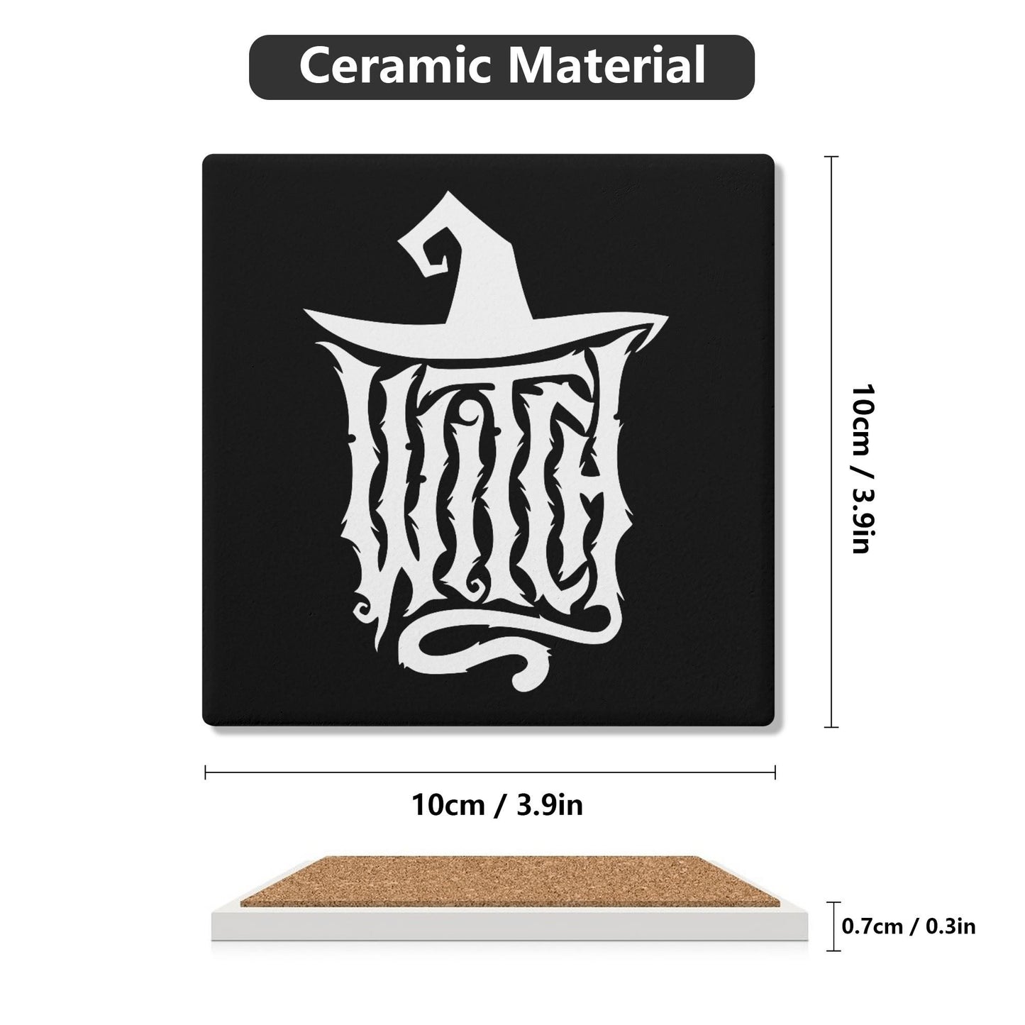 Witch Ceramic Coasters Set