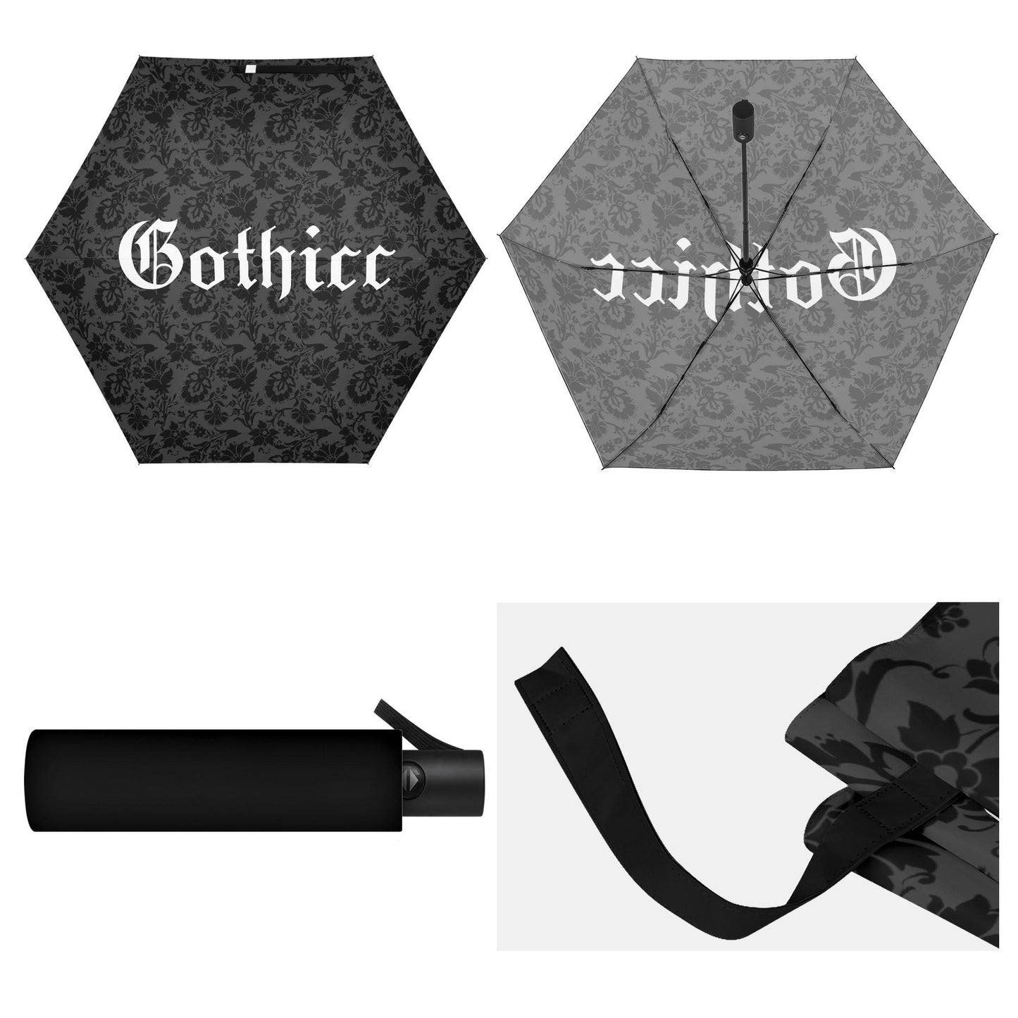 Gothic Auto Open & Close Umbrella