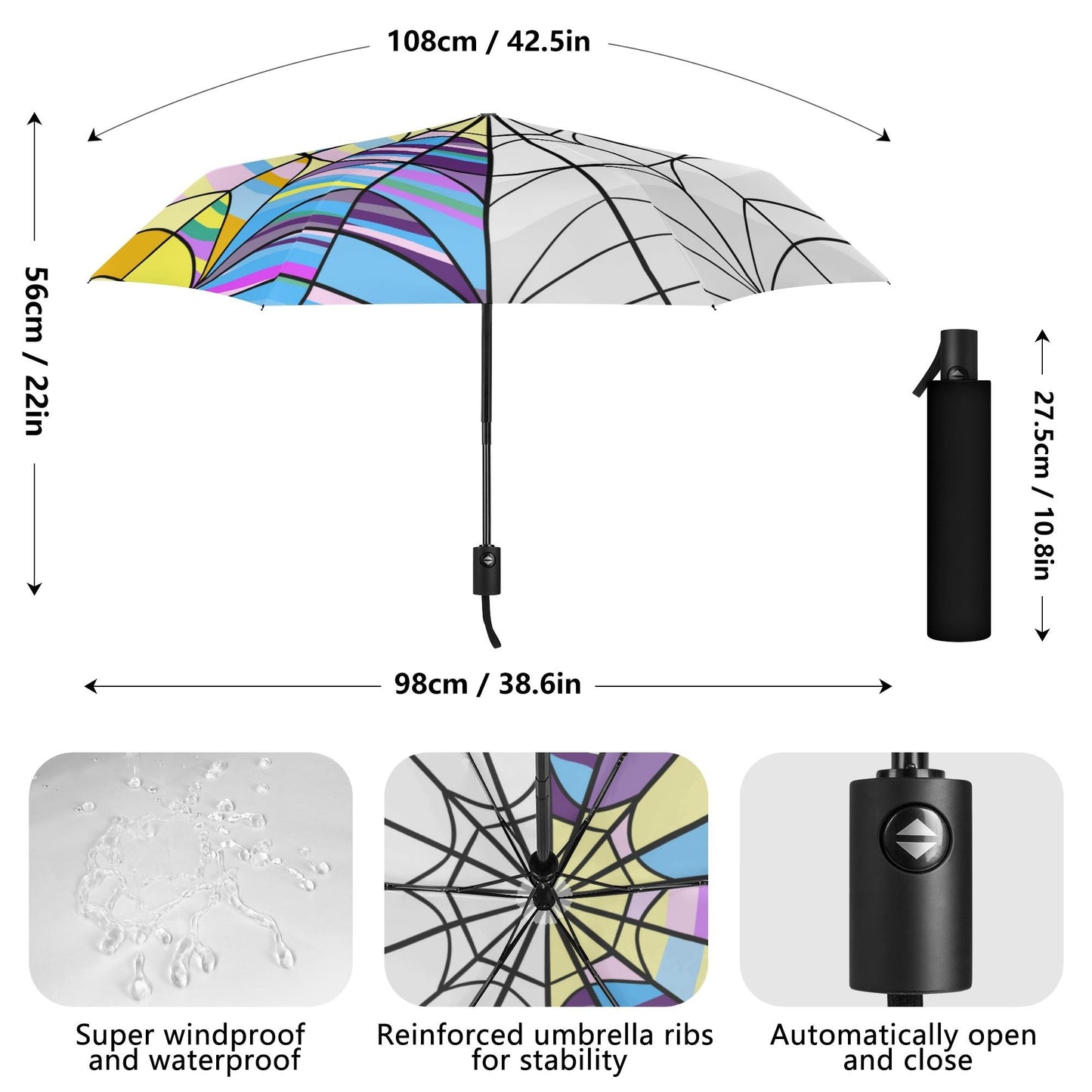 Ophelia Auto Open & Close Umbrella