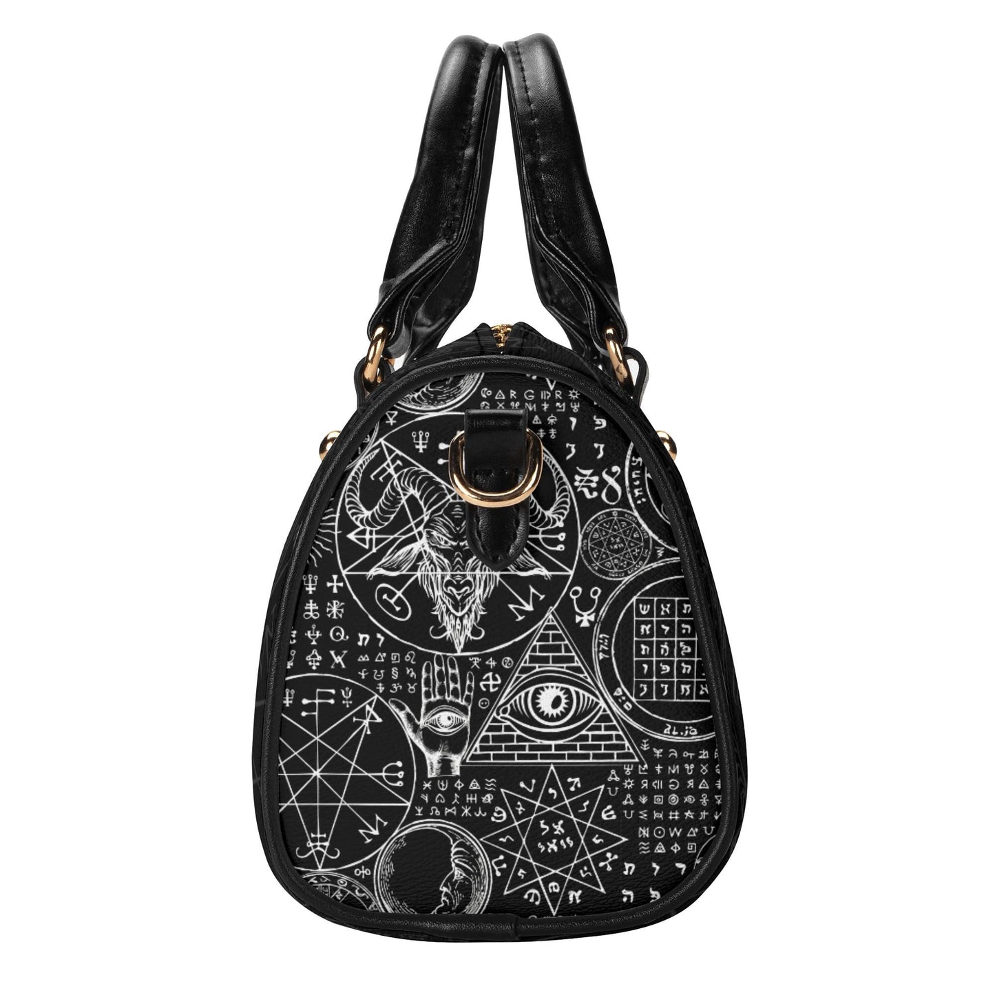 Dark Alchemy Leather Mini Boston Satchel Handbag
