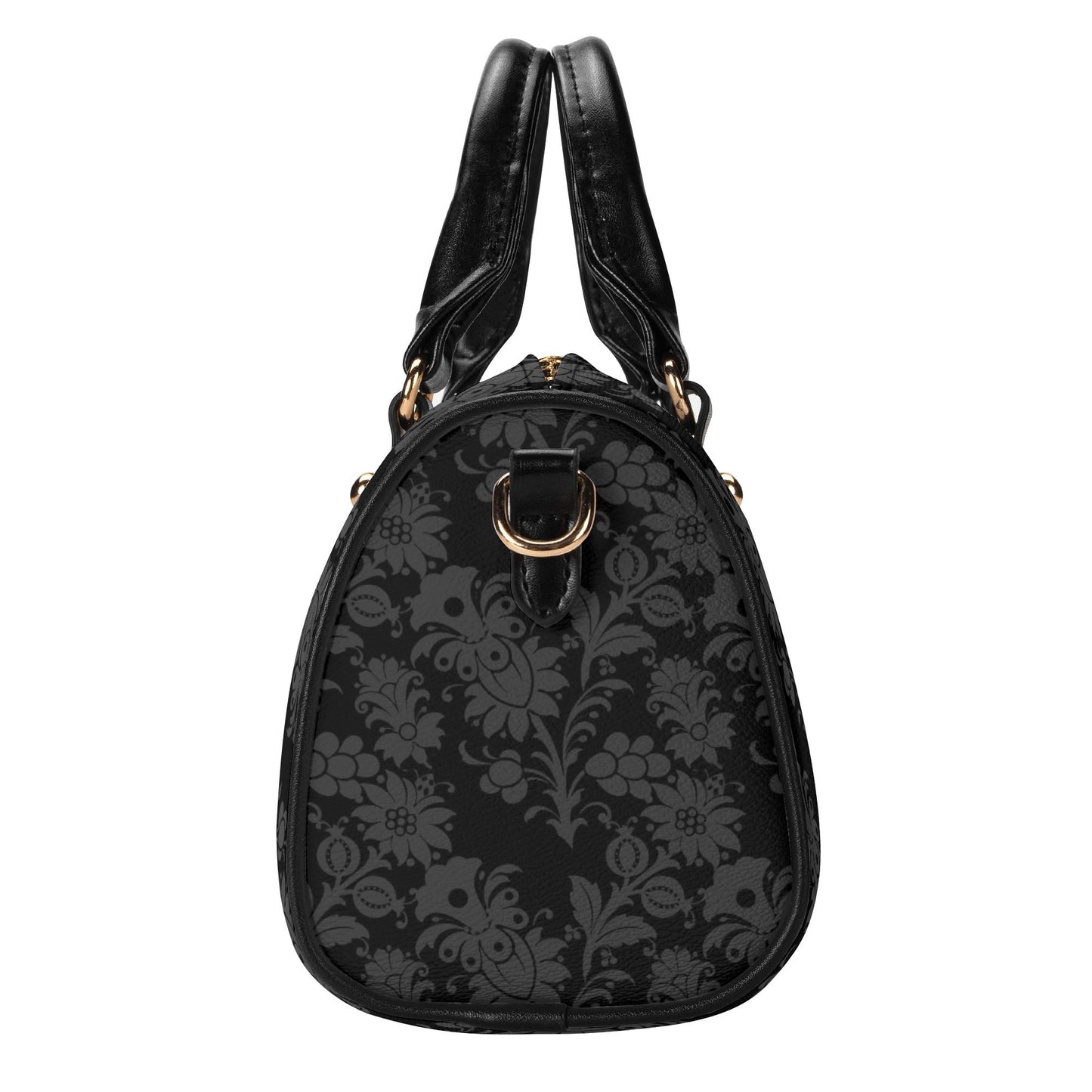 Dorian Gray Leather Mini Boston Satchel Handbag