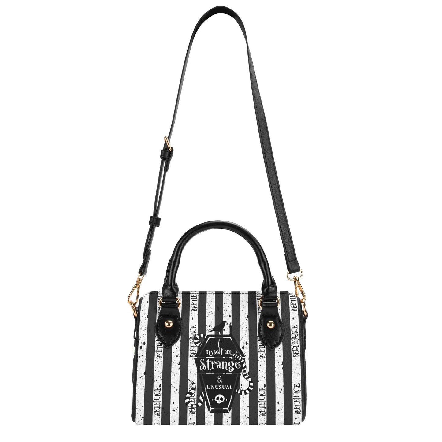 Strange & Unusual Leather Mini Boston Satchel Handbag