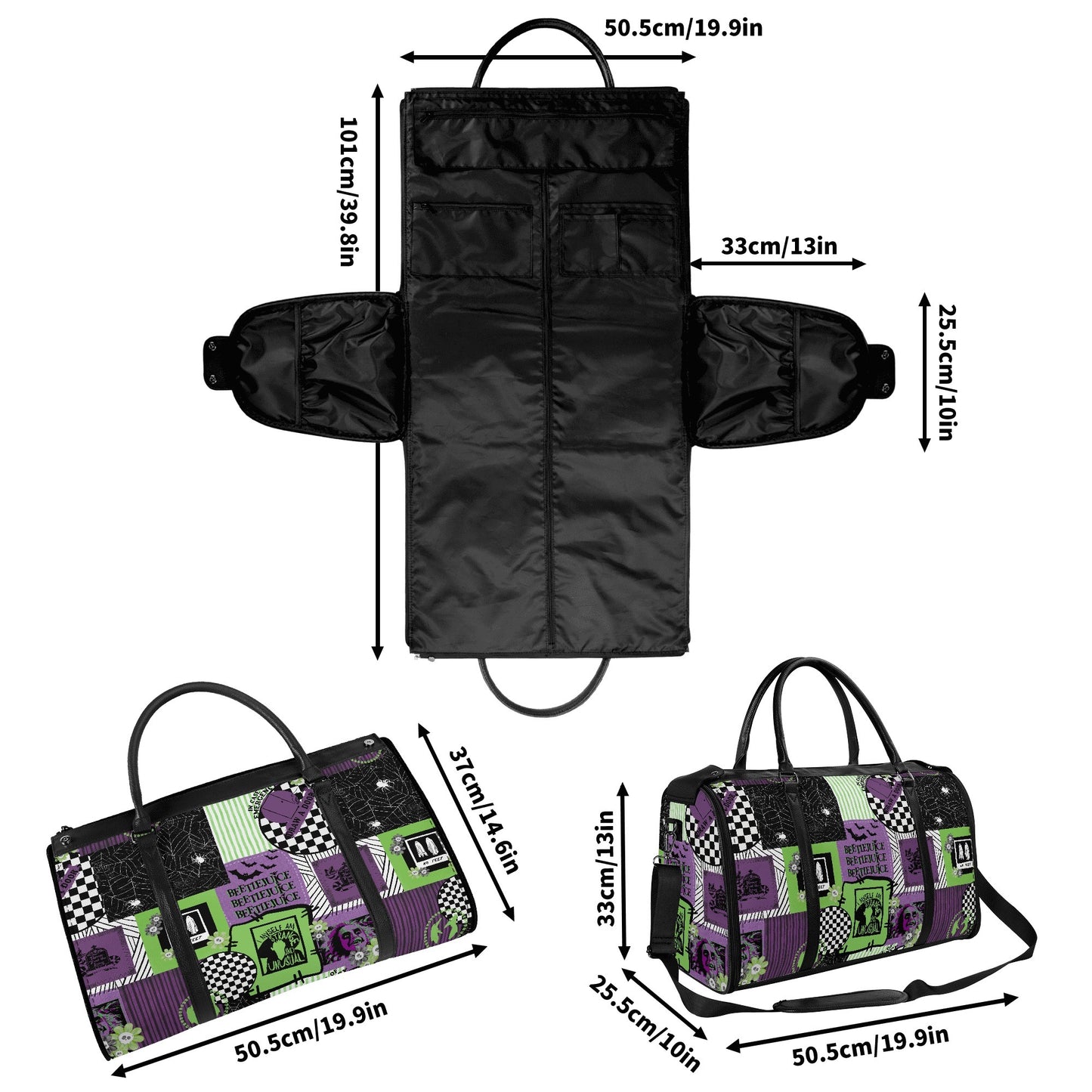 Strange I Am Leather Duffle Bag Foldable Travel Bag