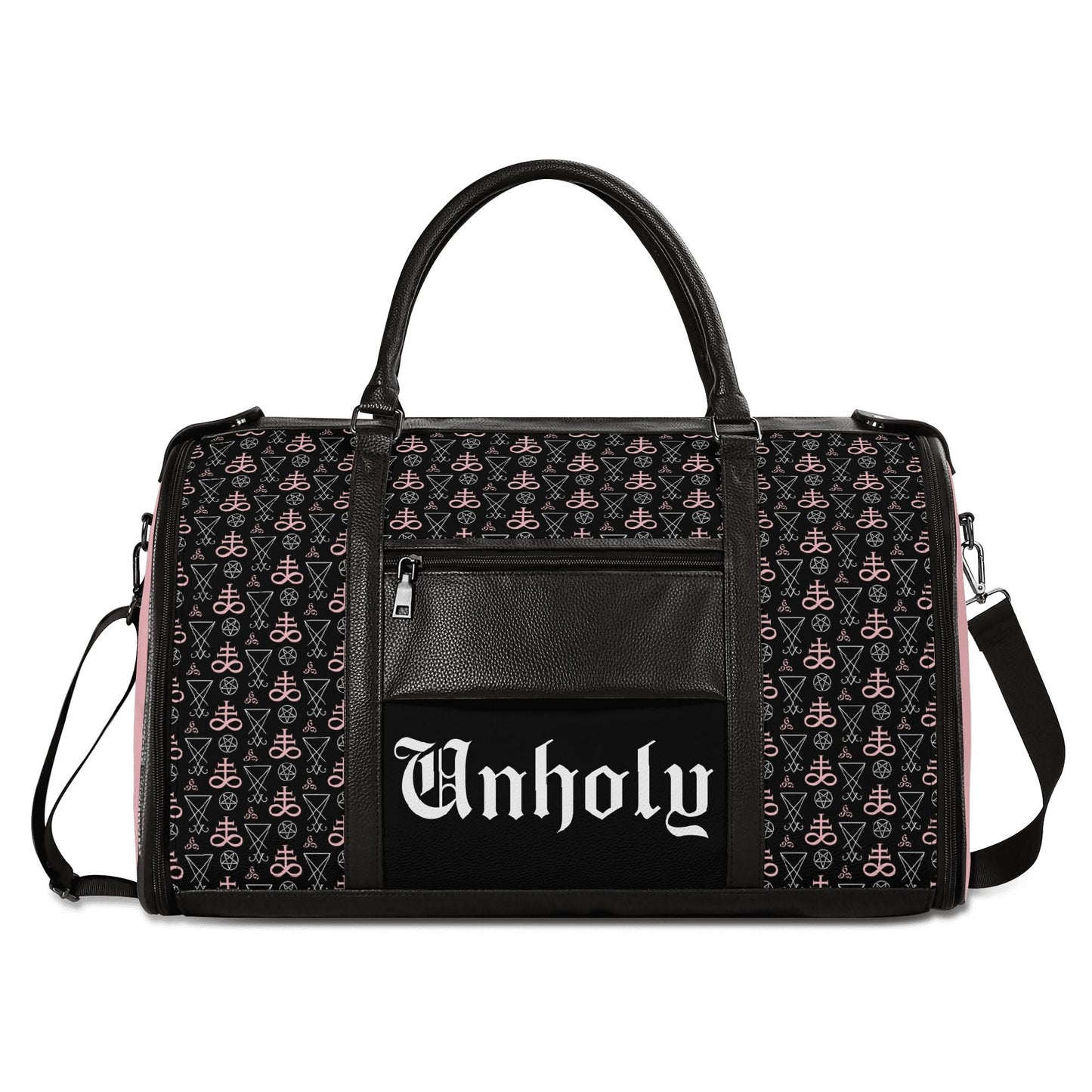Unholy Leather Duffle Bag Foldable Travel Bag
