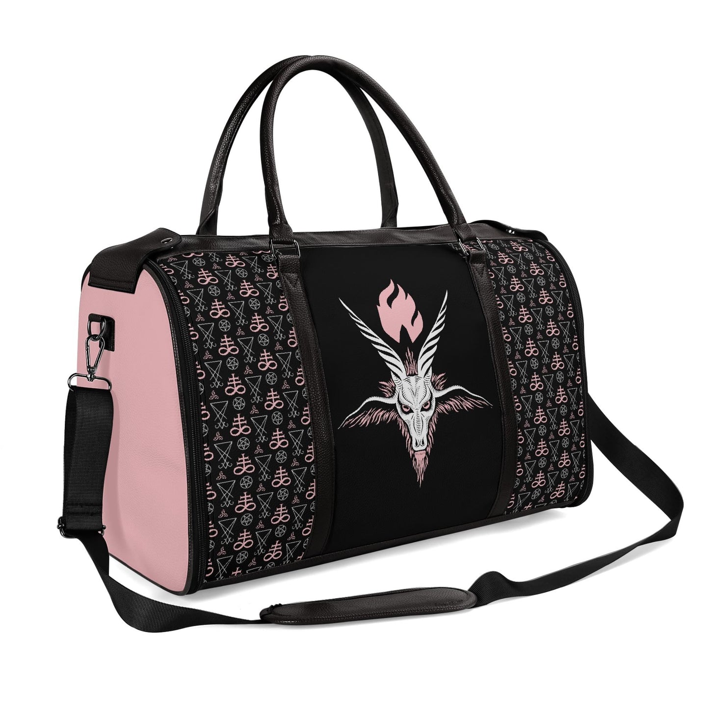 Unholy Leather Duffle Bag Foldable Travel Bag