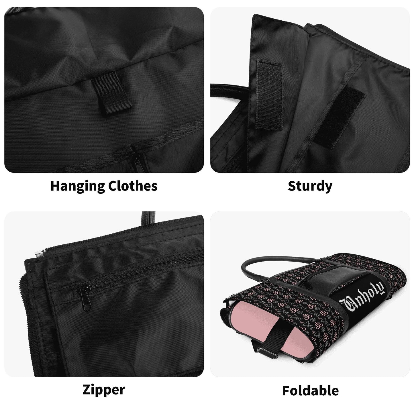 Unholy Leather Duffle Bag Foldable Travel Bag