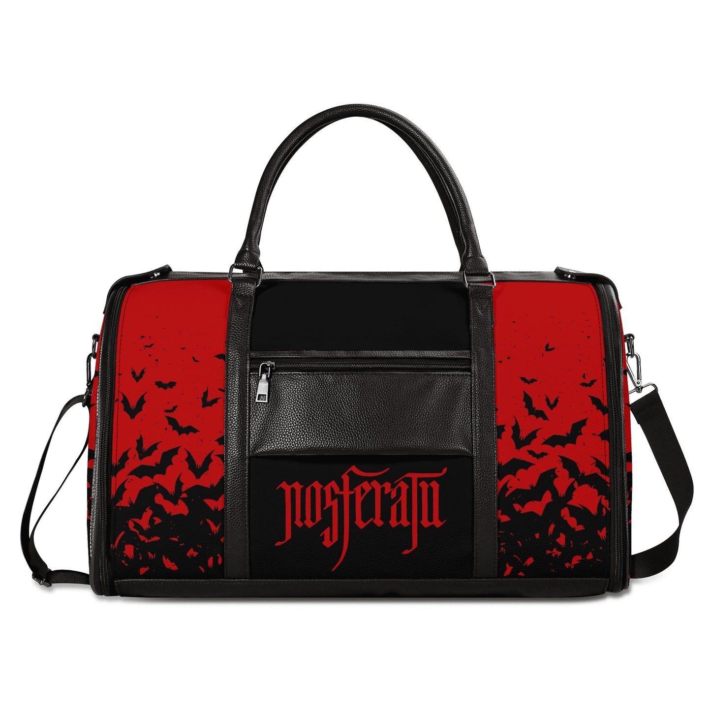 Nosferatu Leather Duffle Bag Foldable Travel Bag