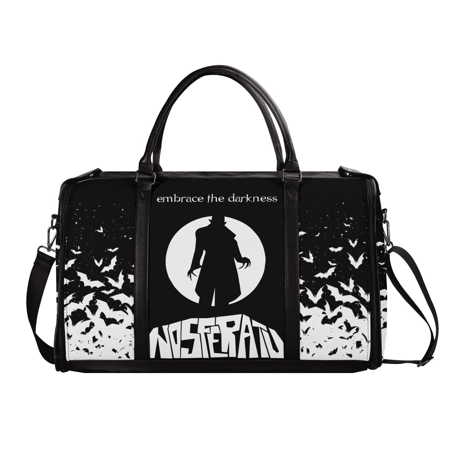 Nosferatu Leather Duffle Bag Foldable Travel Bag
