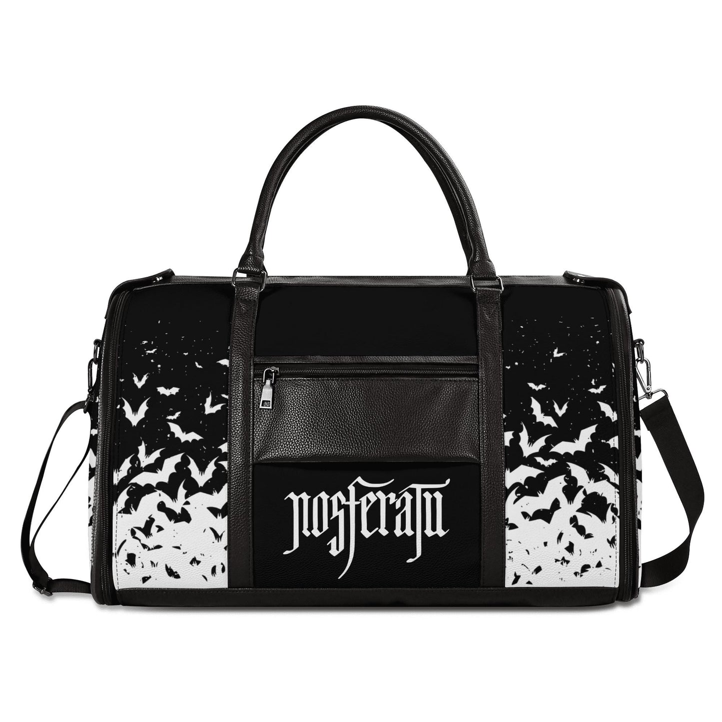 Nosferatu Leather Duffle Bag Foldable Travel Bag