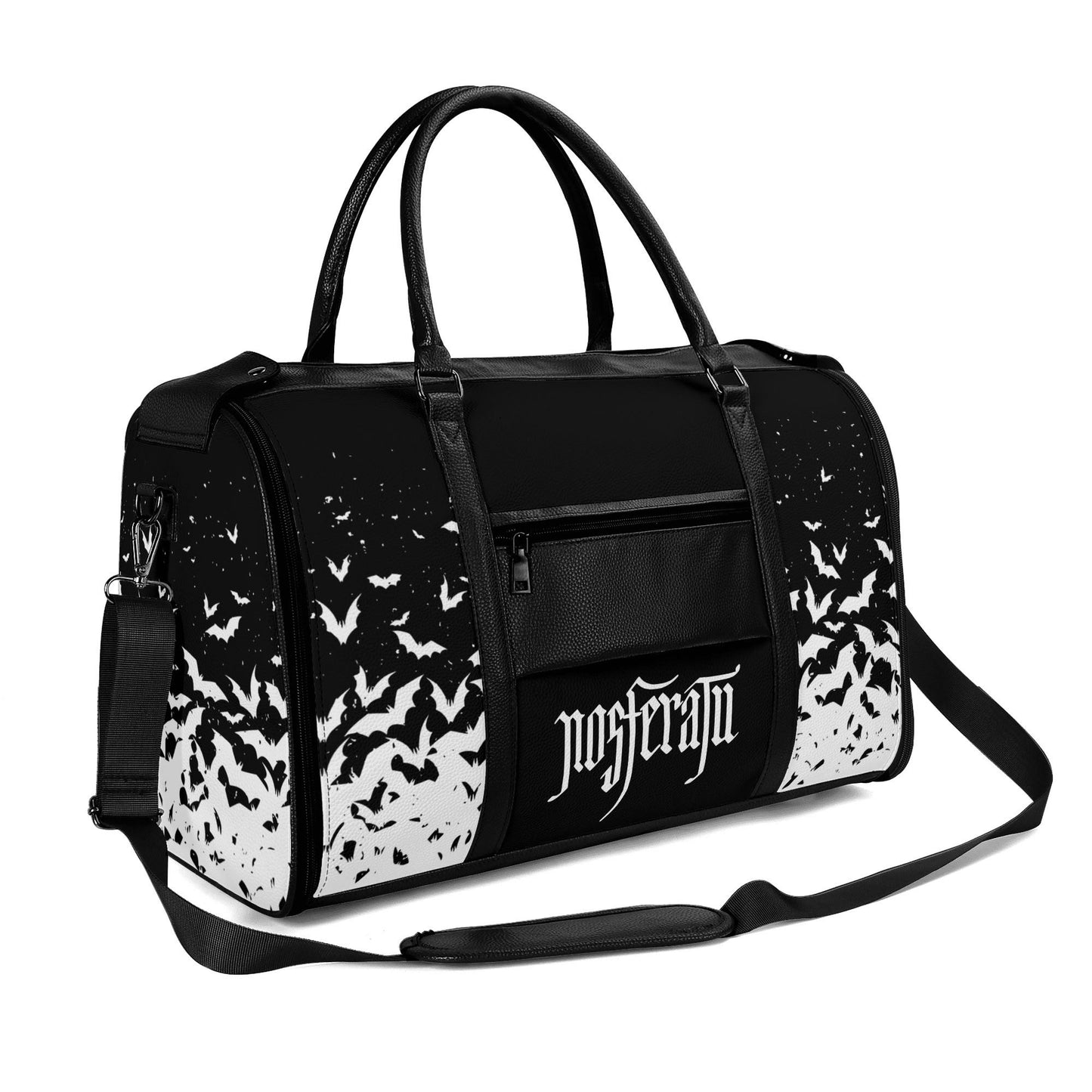 Nosferatu Leather Duffle Bag Foldable Travel Bag