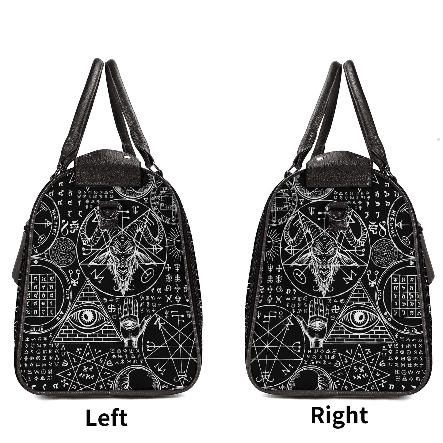 Gothicc Leather Duffle Bag Foldable Travel Bag