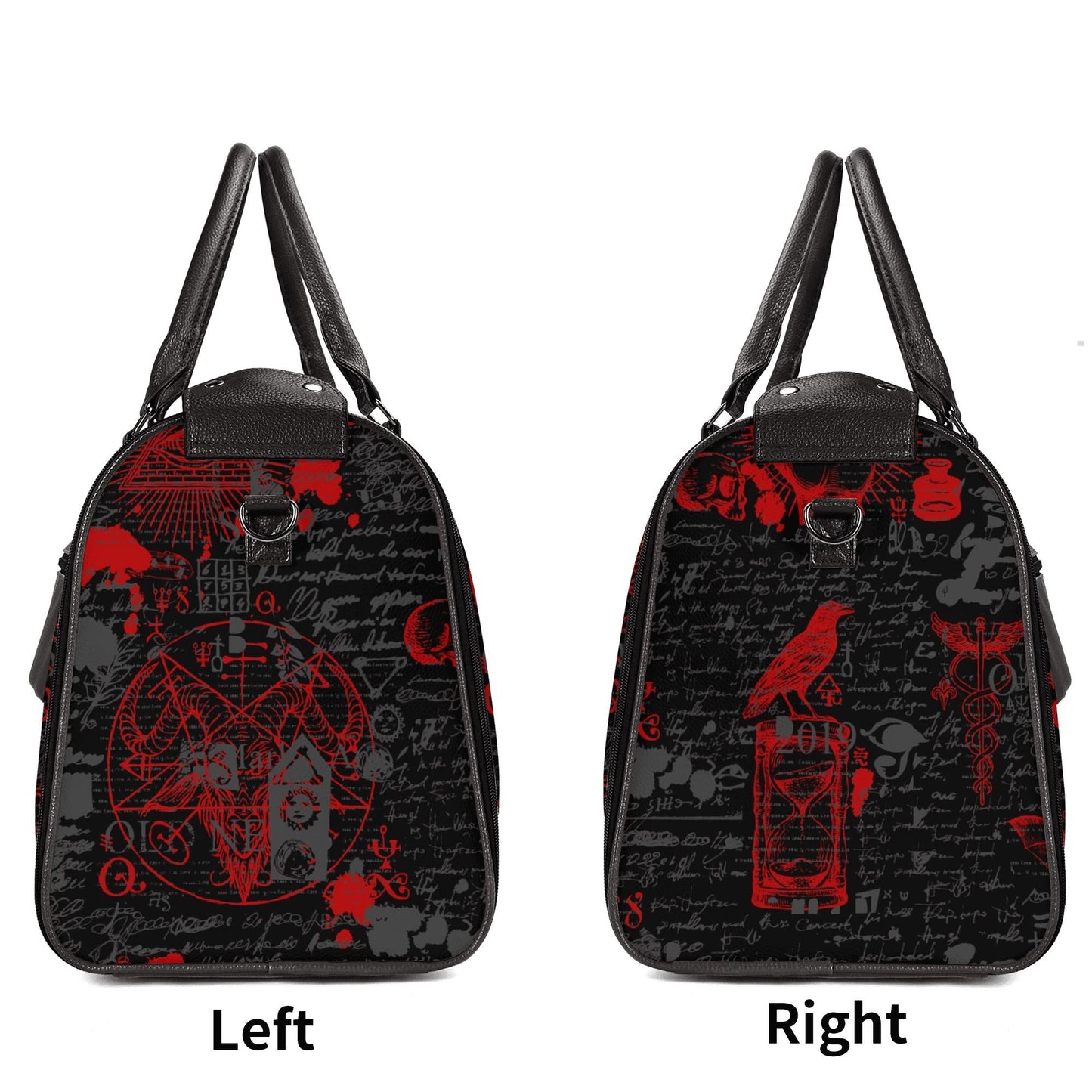 Redrum Leather Duffle Bag Foldable Travel Bag