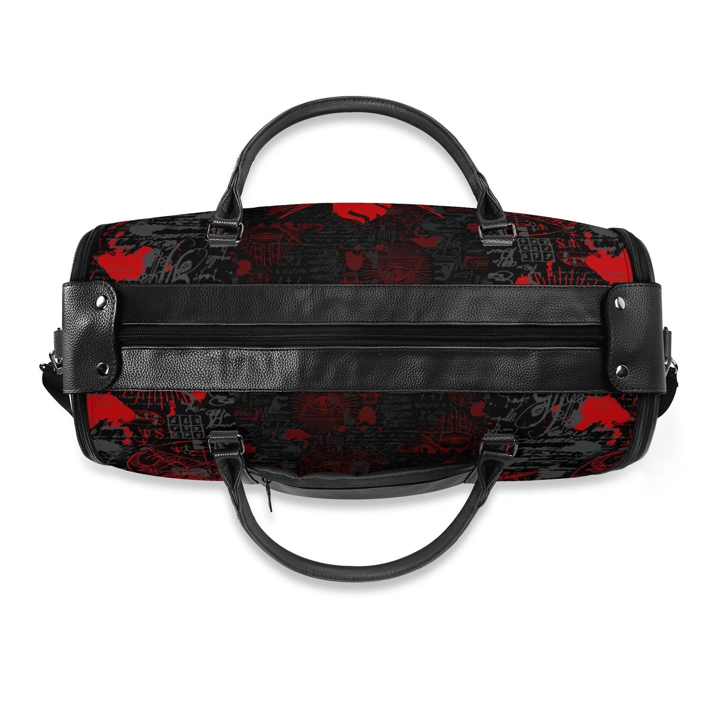Redrum Leather Duffle Bag Foldable Travel Bag
