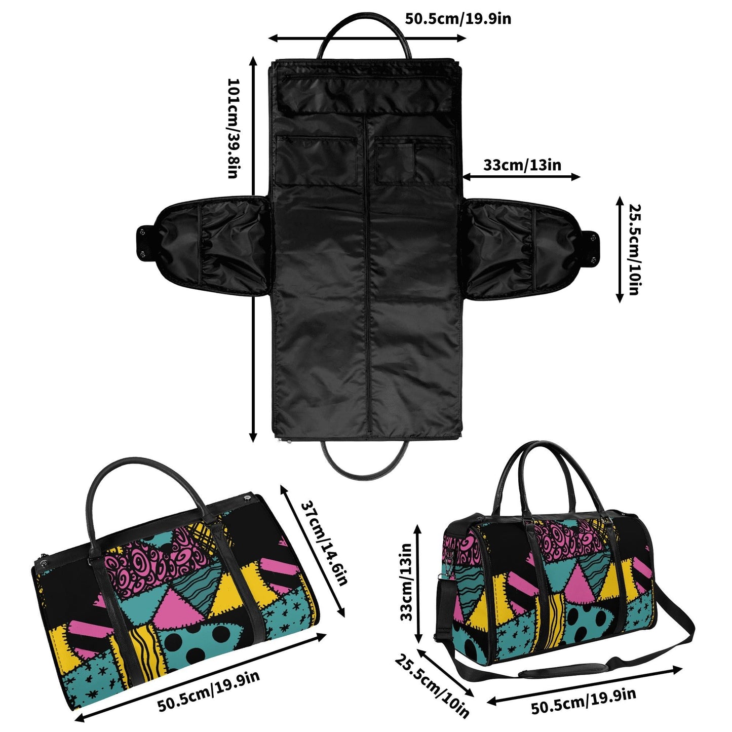 Sally Leather Duffle Bag Foldable Travel Bag