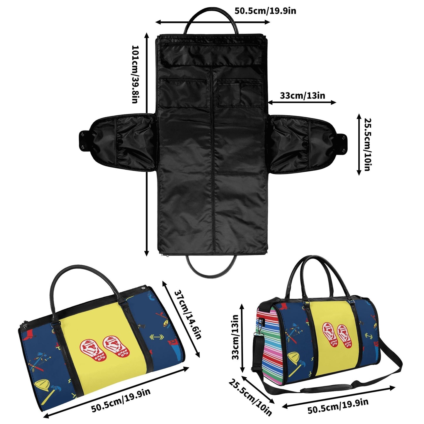 Wanna Play Leather Duffle Bag Foldable Travel Bag