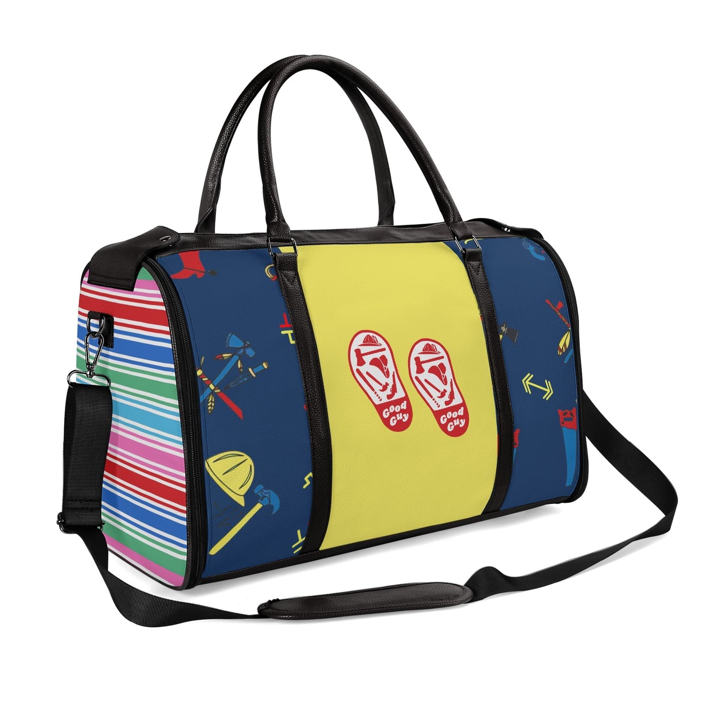 Wanna Play Leather Duffle Bag Foldable Travel Bag