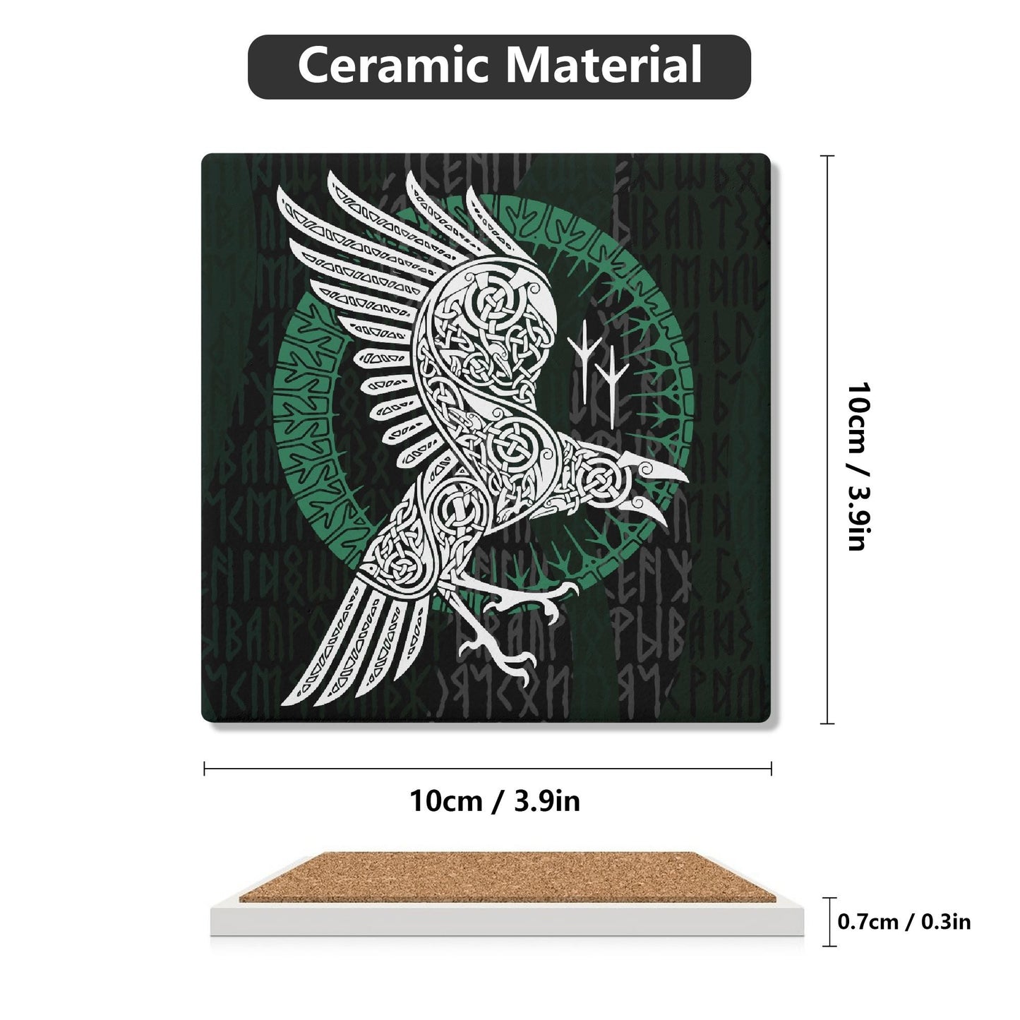 Hugin Ceramic Coasters Set