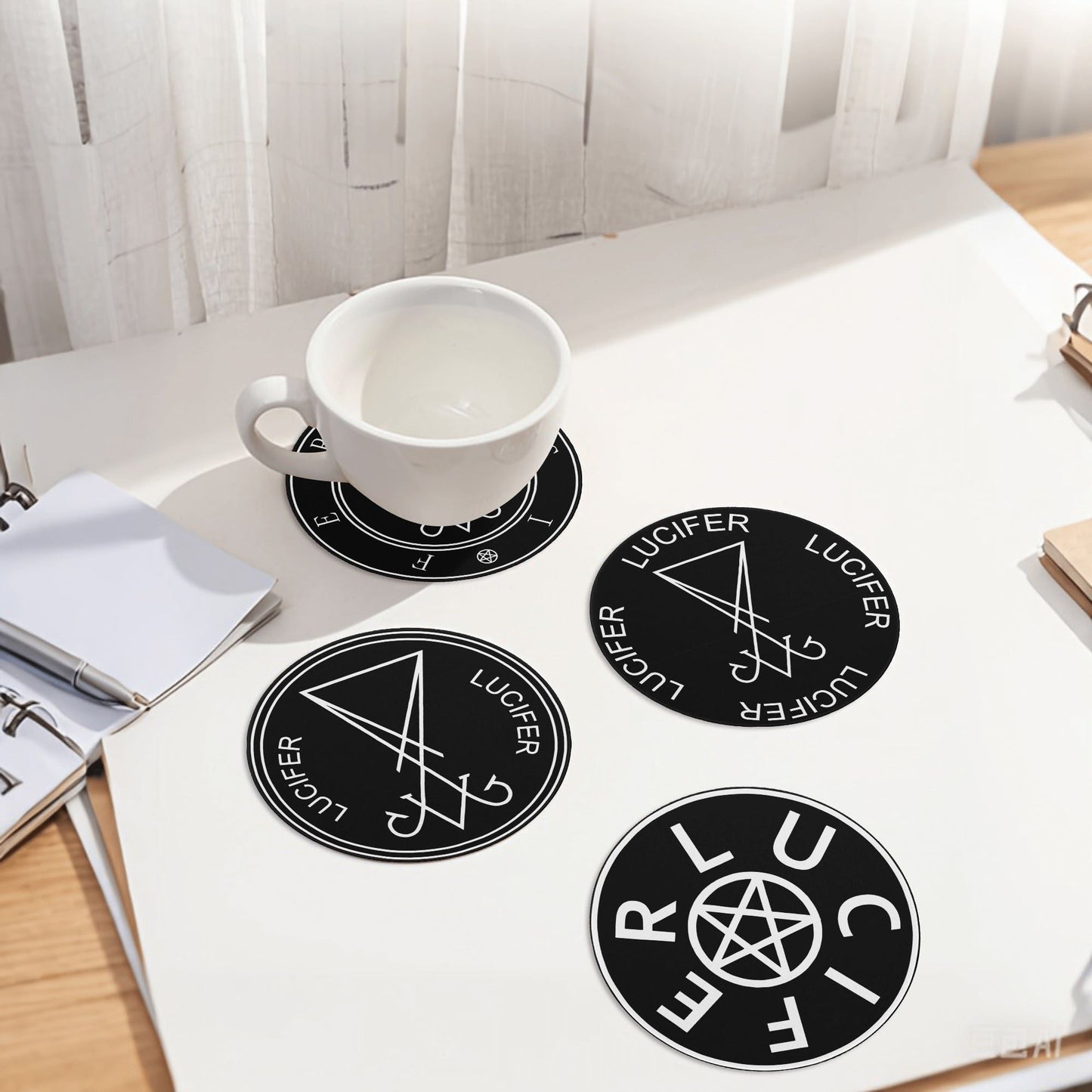 Hail Satan Ceramic Coasters Set