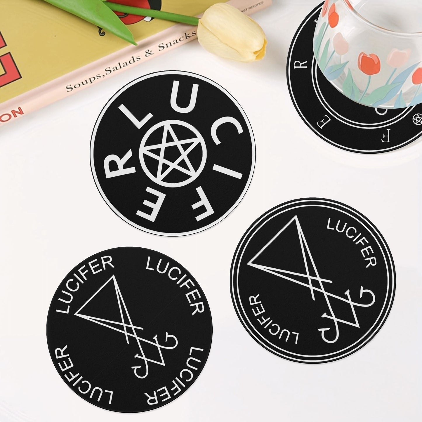 Hail Satan Ceramic Coasters Set