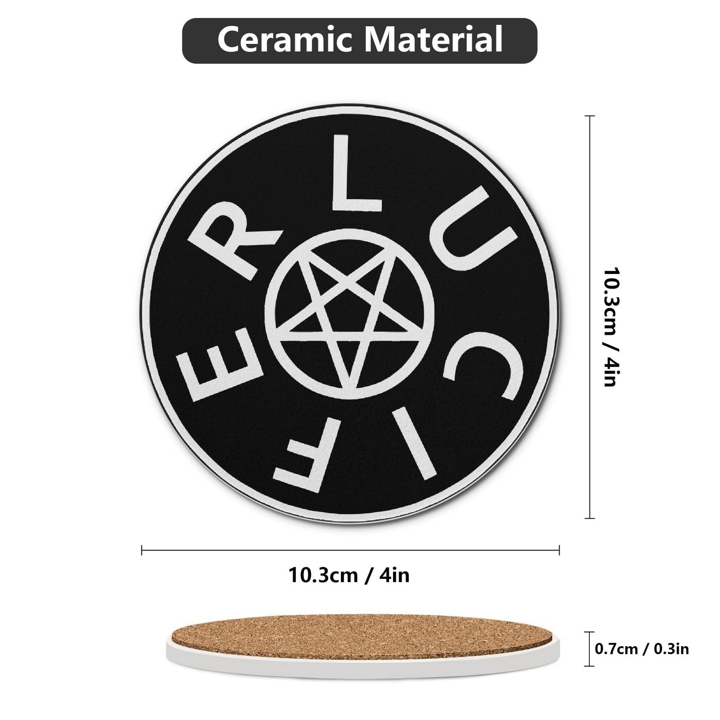 Hail Satan Ceramic Coasters Set