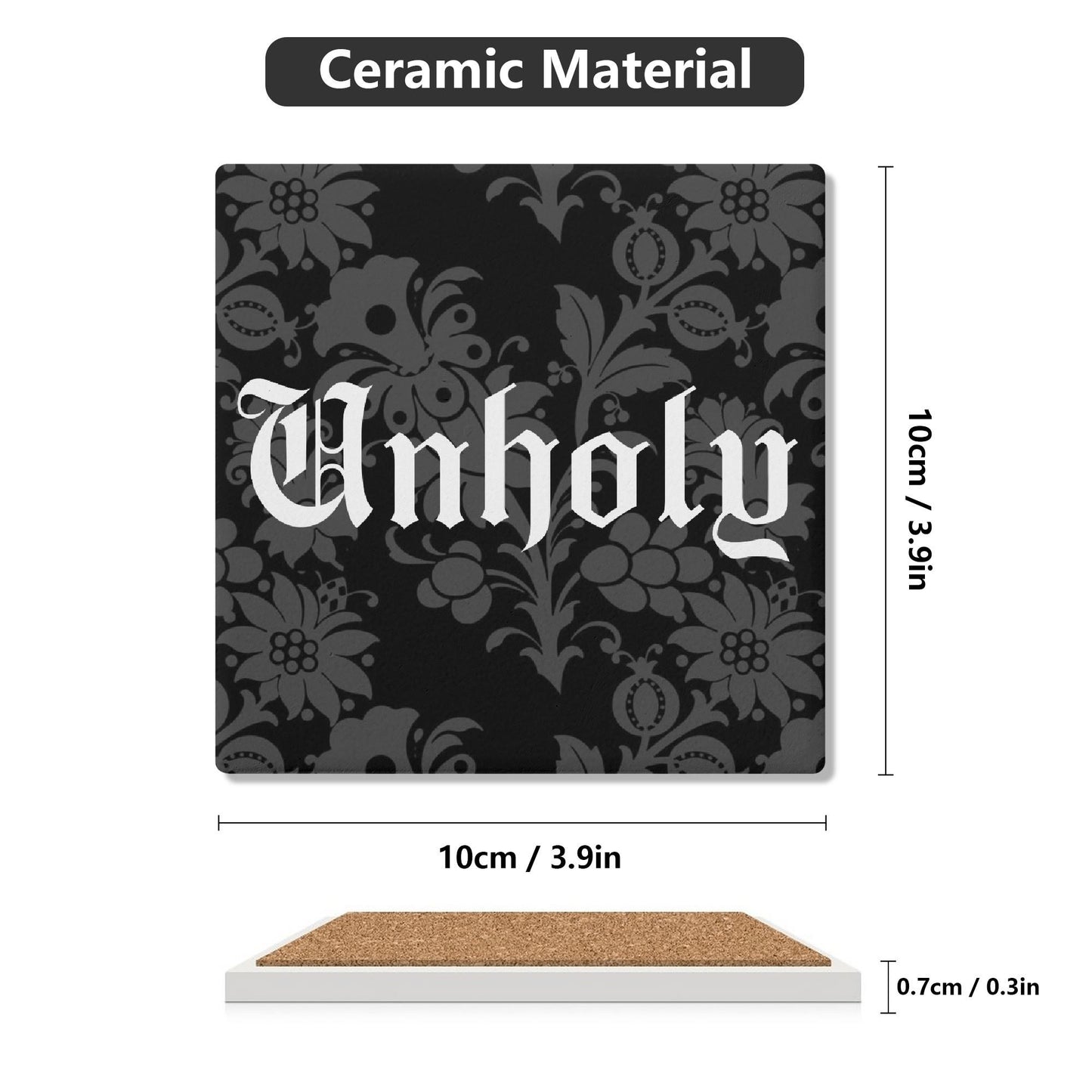 Unholy Ceramic Coasters Set