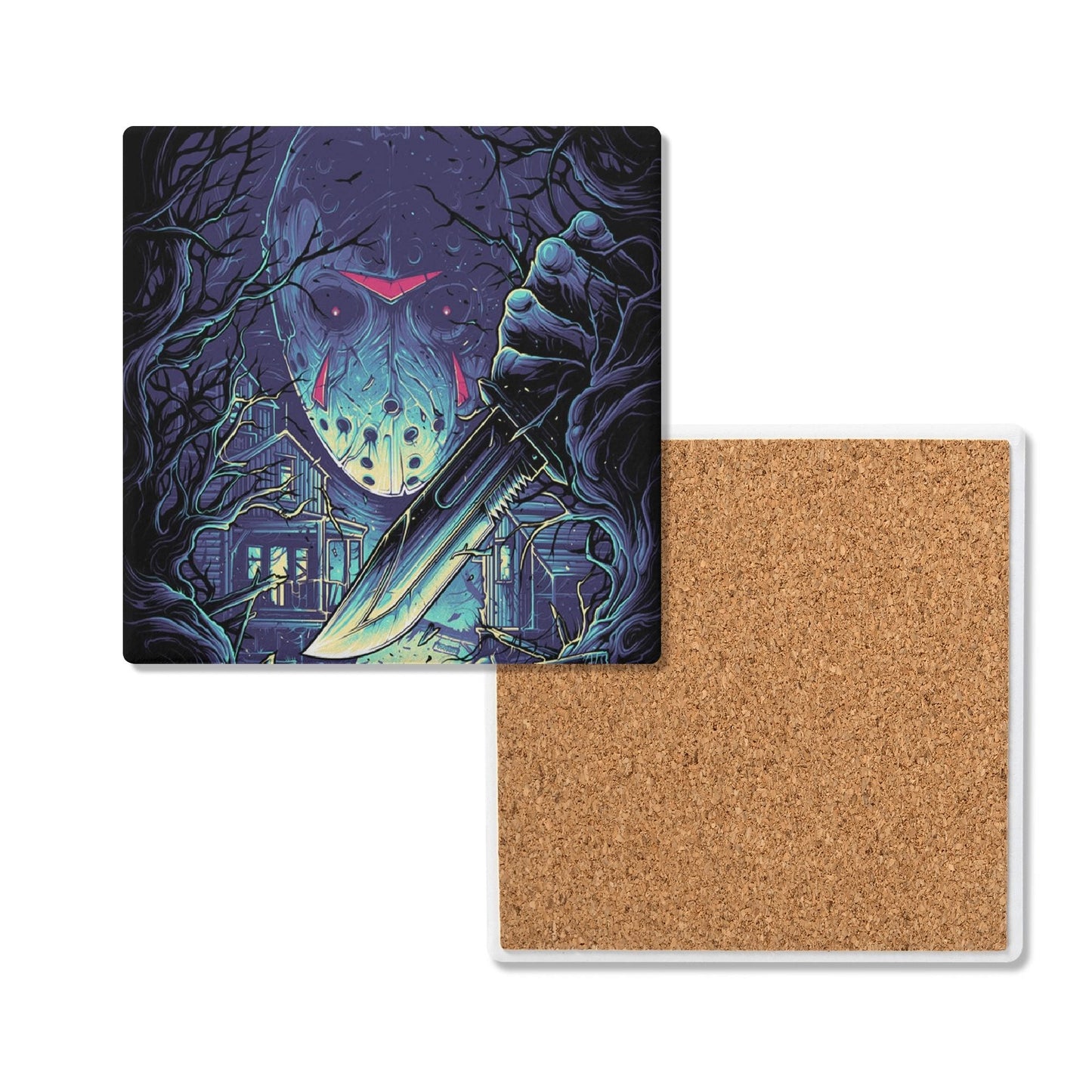80's Horror Ceramic Coasters Set
