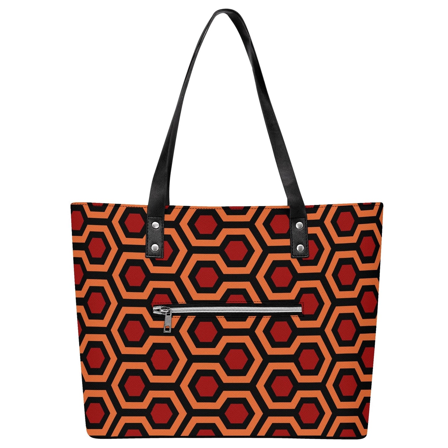 Outlook Hotel Leather Tote Bag with Back Zipper Pocket
