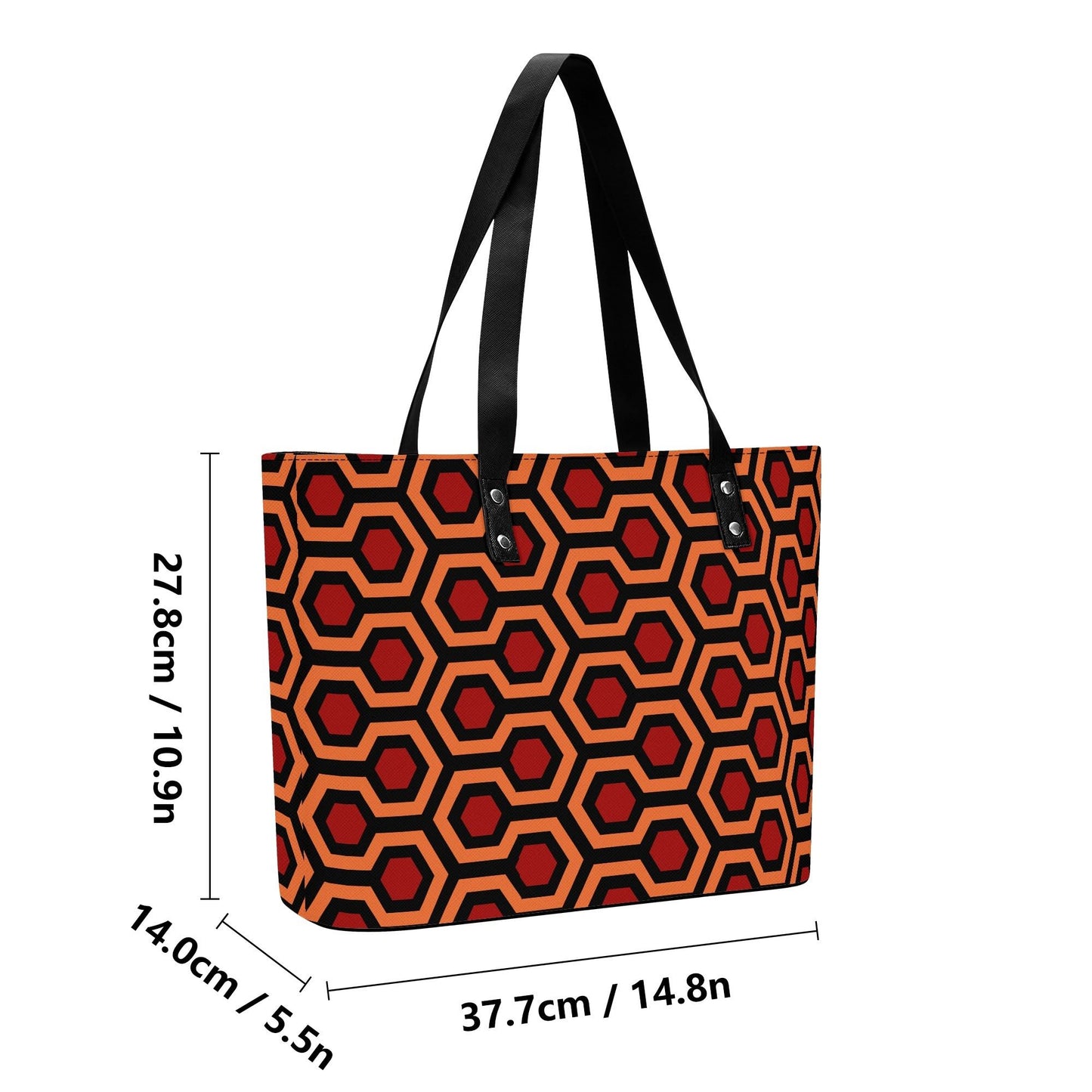 Outlook Hotel Leather Tote Bag with Back Zipper Pocket