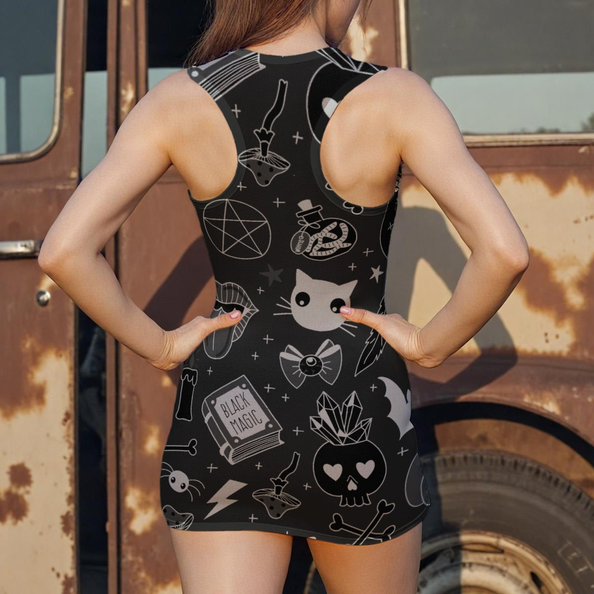 Black Magick Sheer Mesh Bodycon Dress