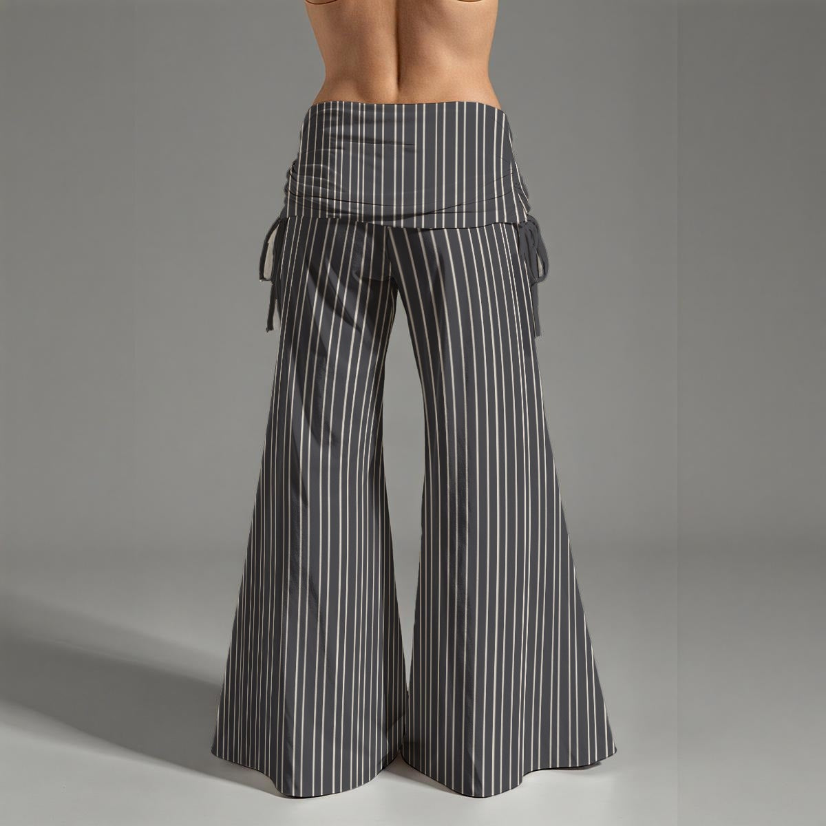 Cruriosus (gray) High Waist Wide Leg Pants