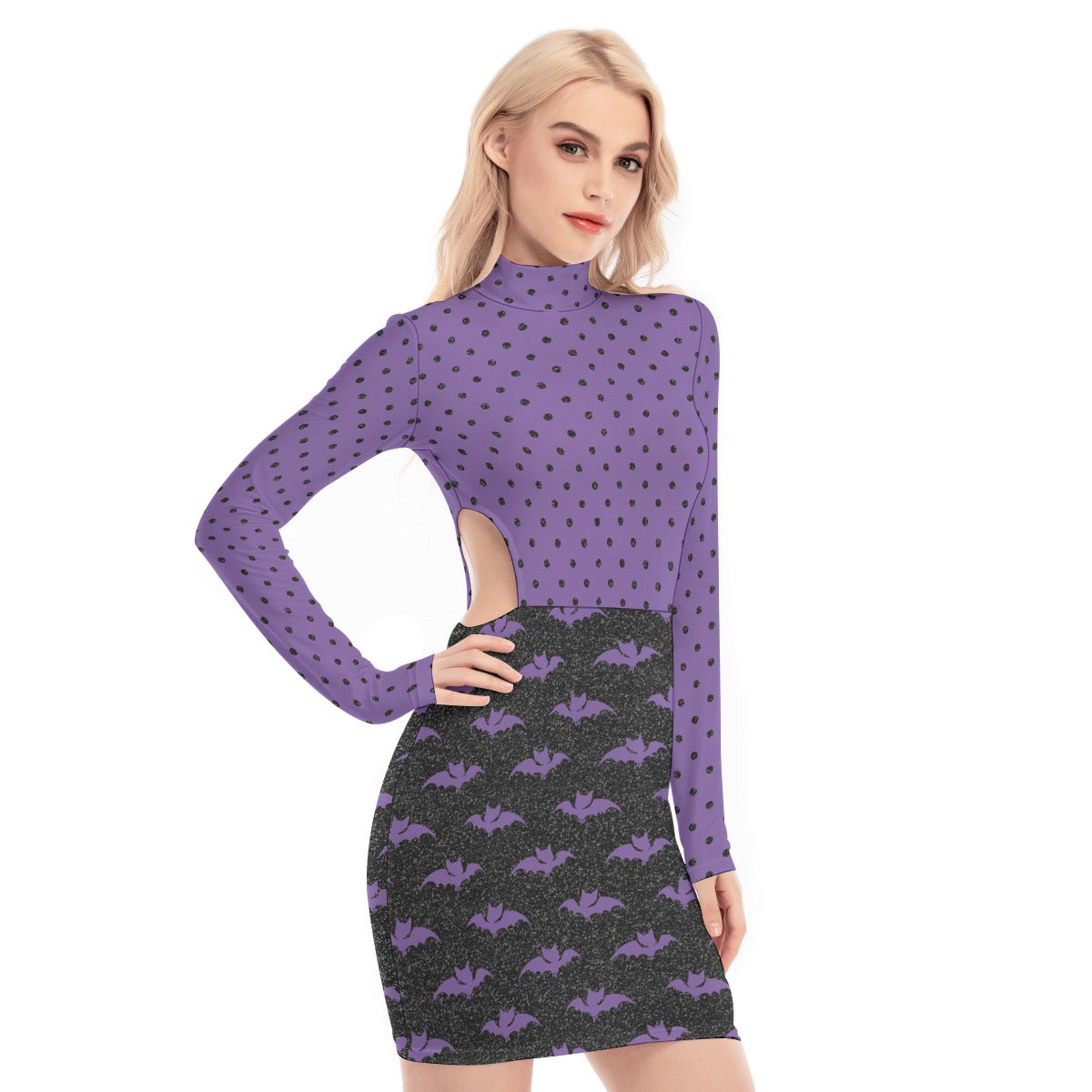 Purple Passion Waist Hollow Hip Dress