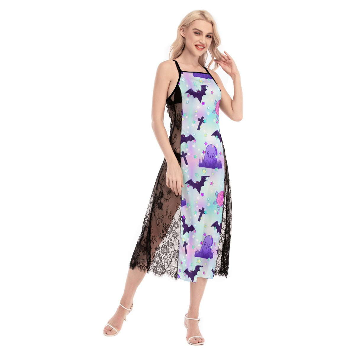 Pastel Goth Cami Cross Back Dress