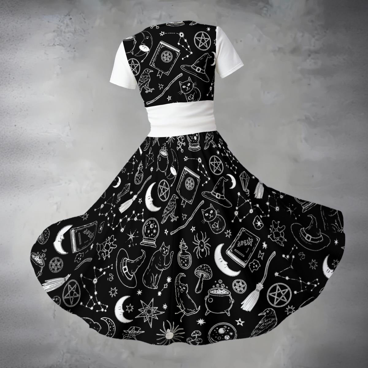 Gloomy Sunday V Neck Midi Dress