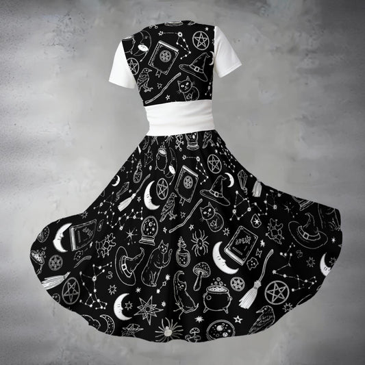 Gloomy Sunday V Neck Midi Dress