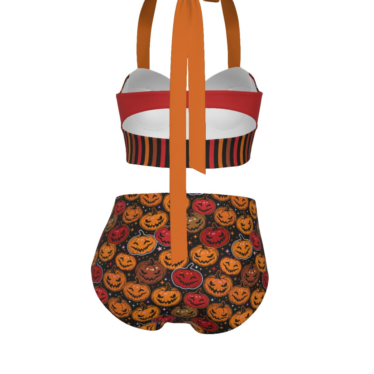 Pimpkin Queen Cross Pinup Vintage Swimsuit Set