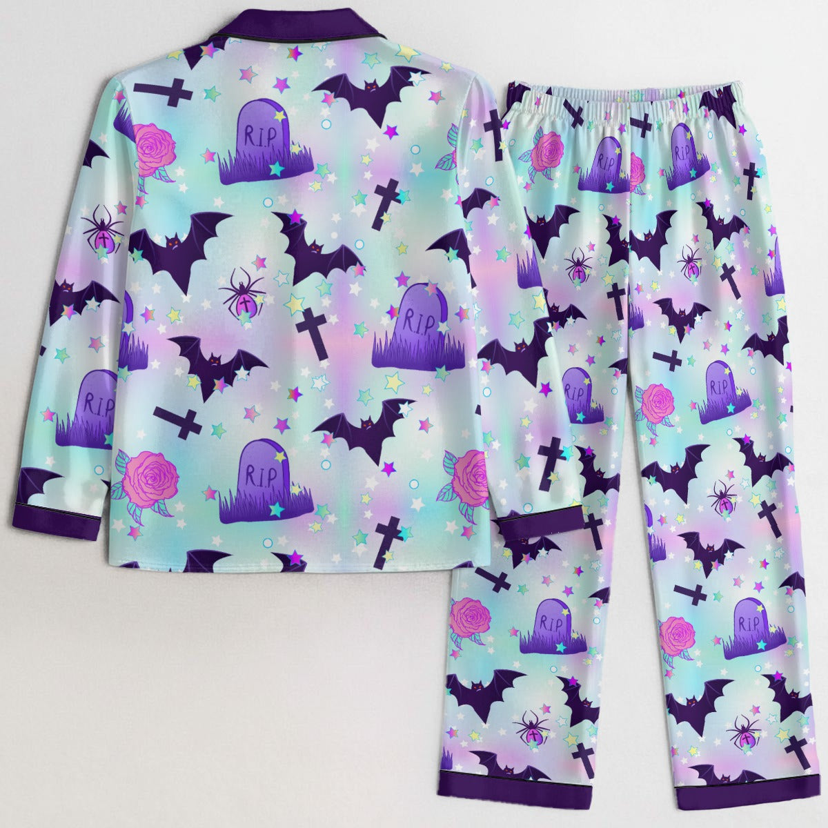 Pastel Spooky Women's Satin Pajama Set