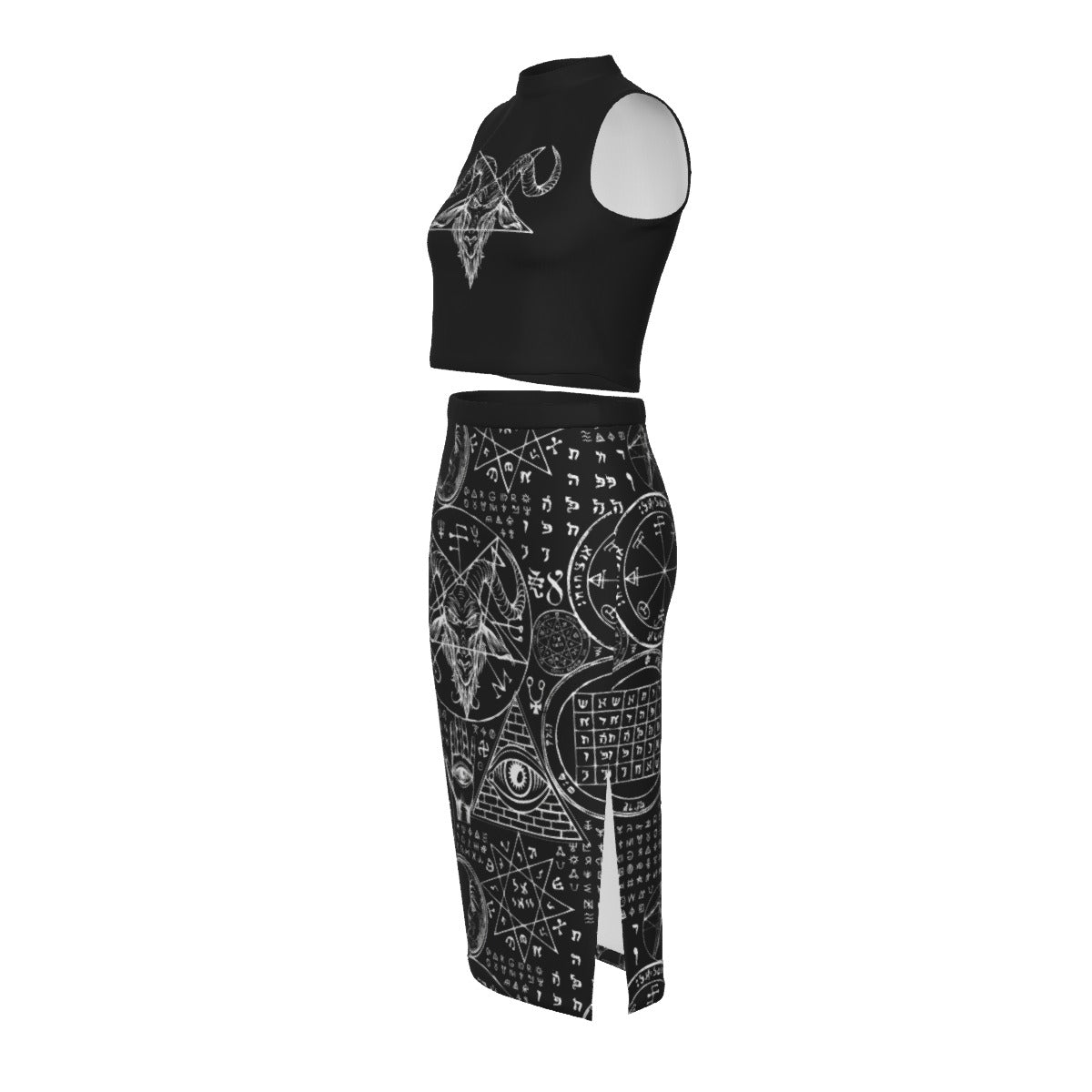 Dark Alchemy Split High Skirt Set