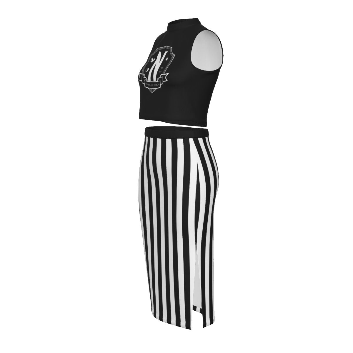 Nevermore Split High Skirt Set