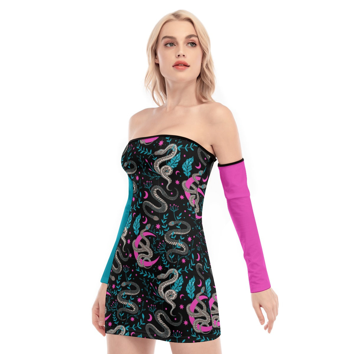 Serpent Moon Back Lace-up Dress