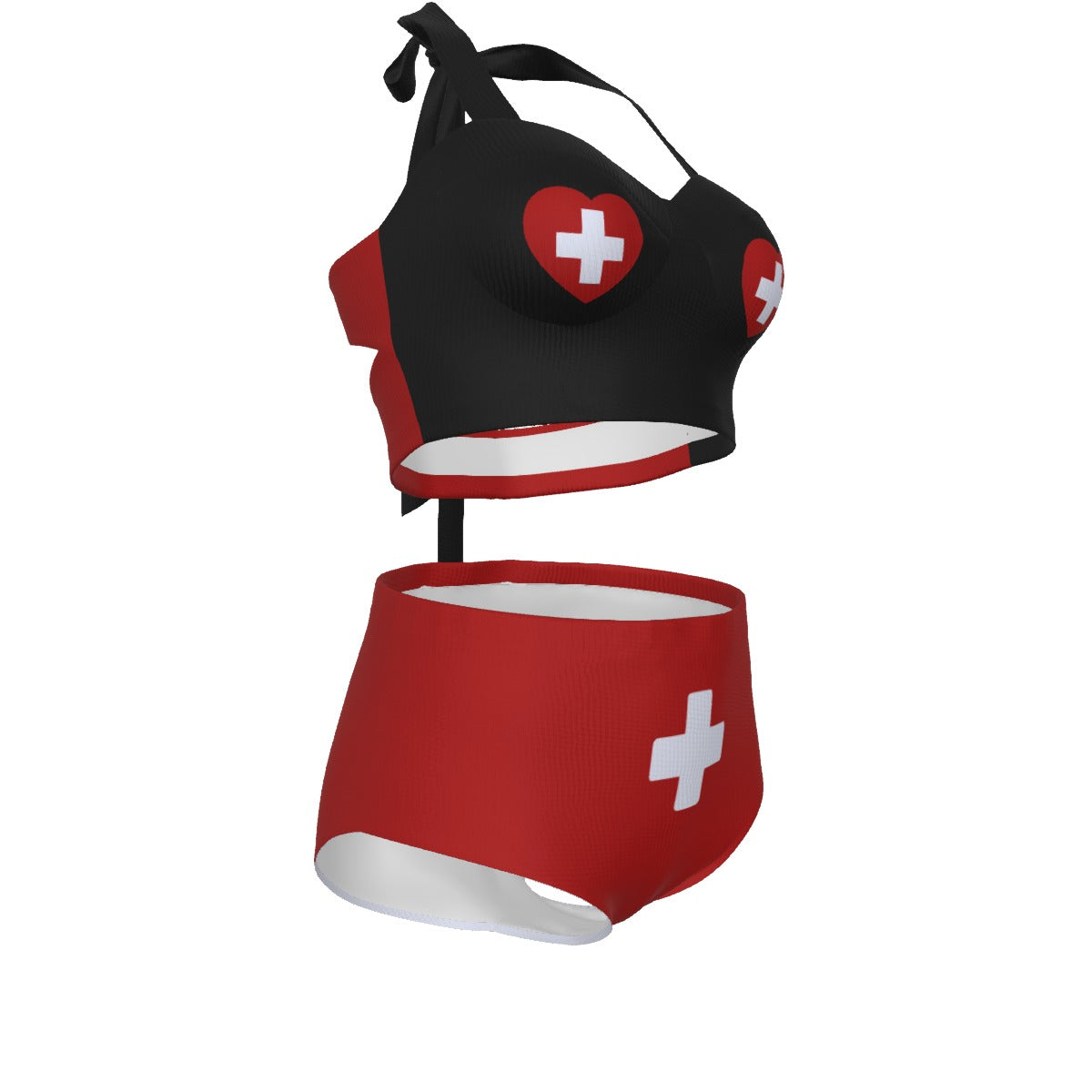 Hello Nurse Pinup Vintage Swimsuit Set